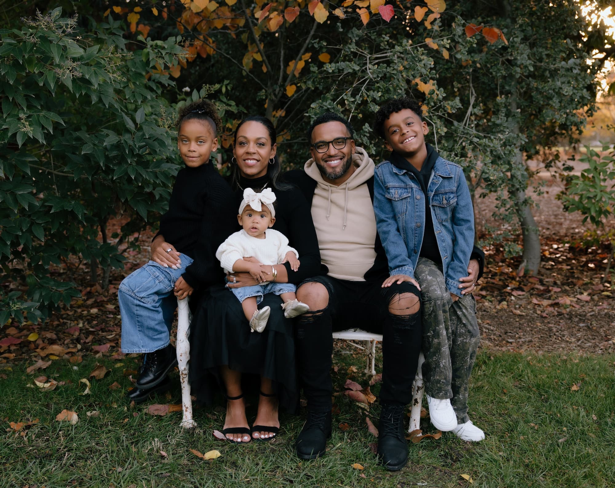 Remi and Kendra Sobomehin with their children Jaiye, Kemi, and Sadé